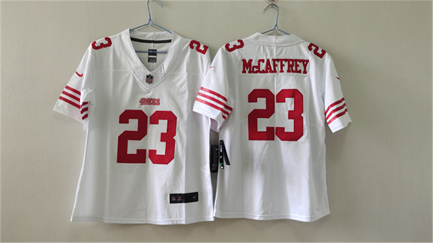 Women's White San Francisco 49ers ACTIVE PLAYER Custom Stitched Jersey(Run Small)